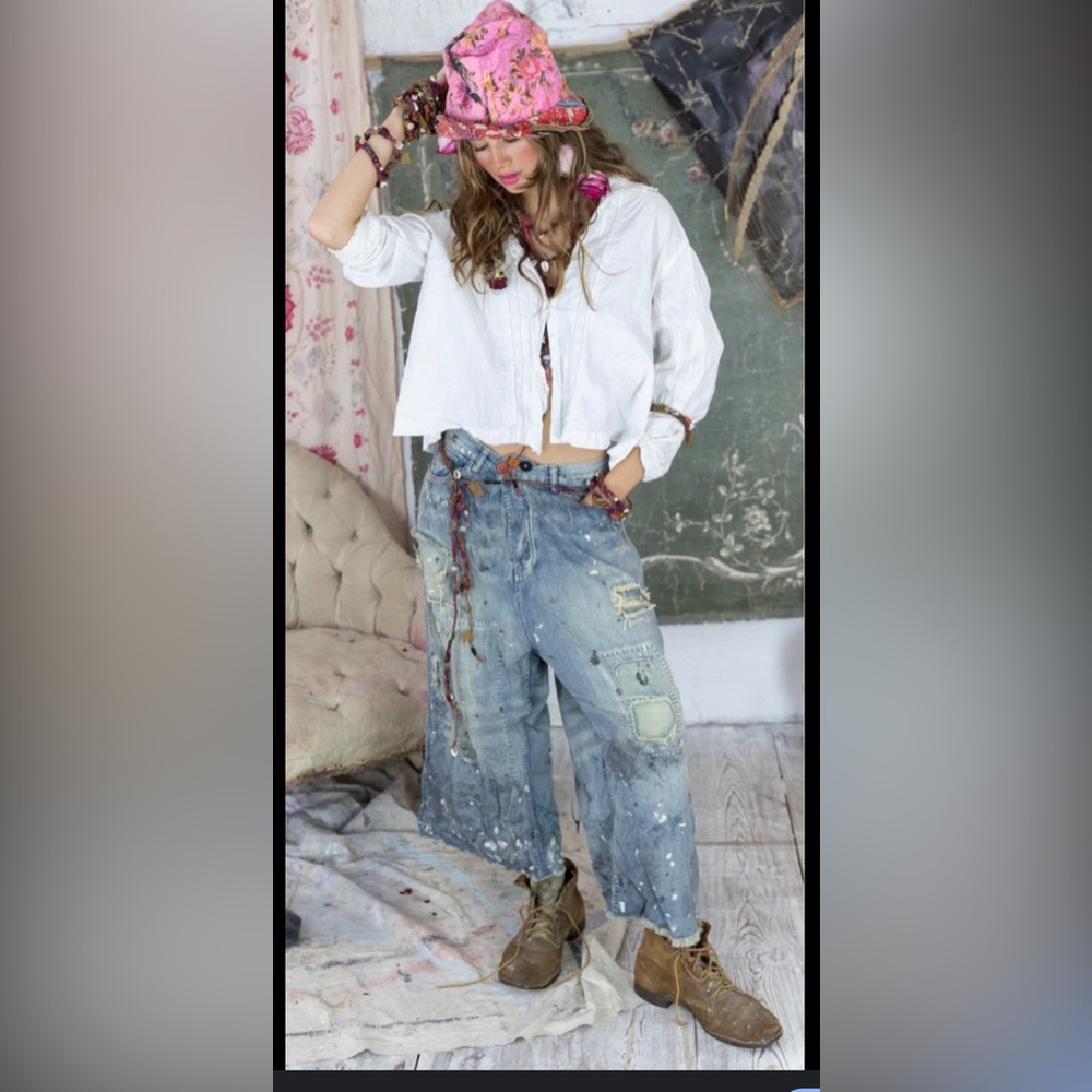 Magnolia Pearl Dani wide leg denim, lightweight